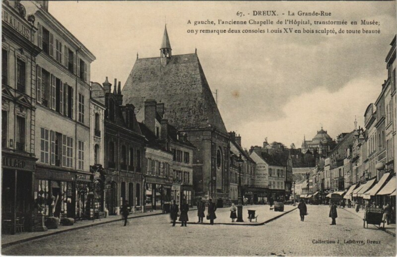 Carte postale ancienne Dreux La Grande Rue à Dreux