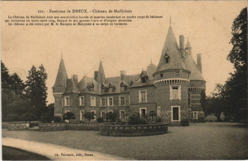 Carte postale ancienne Maillebois Le Chateau de Maillebois à Maillebois