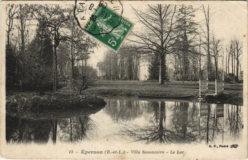 Carte postale ancienne Epernon Villa Savonniere - Le Lac