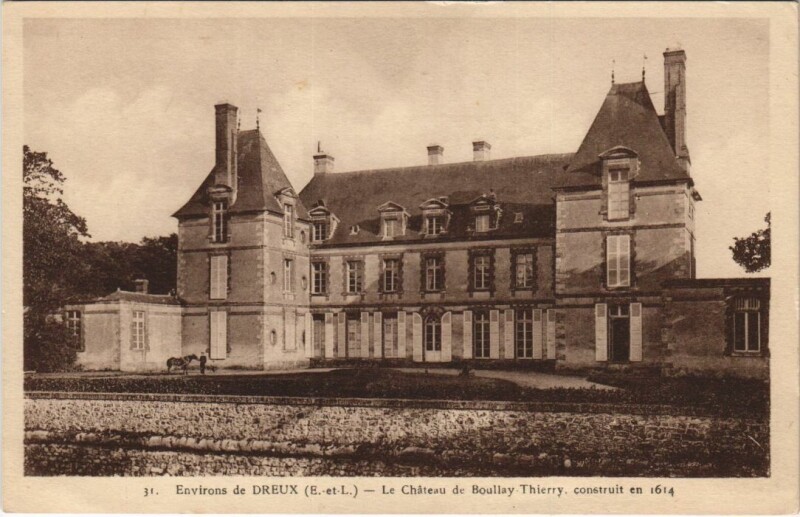 Carte postale ancienne Dreux Environs - Le Chateau de Boullay-Thierry à Dreux