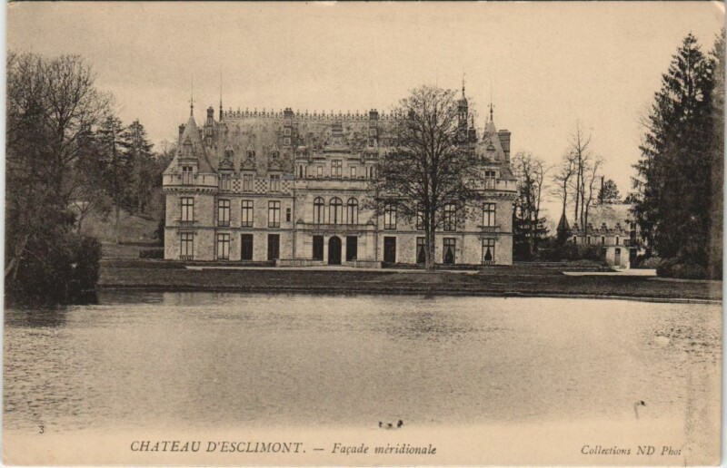 Carte postale ancienne Chateau d'Esclimont - Facade Meridionale