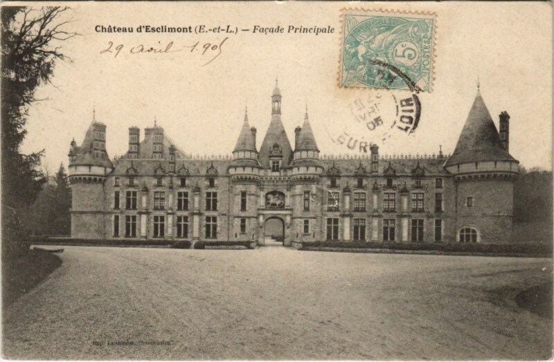 Carte postale ancienne Chateau d'Esclimont - Facade Principale