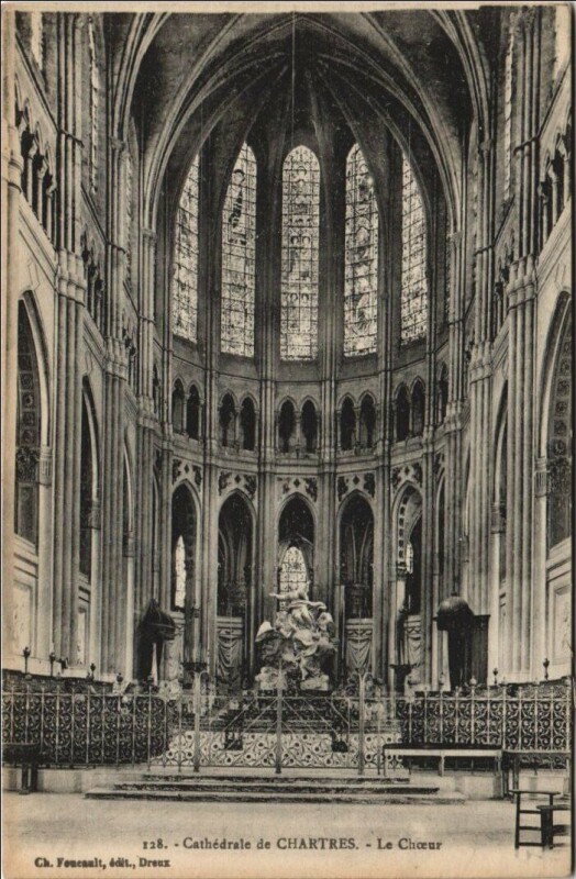 Carte postale ancienne Chartres Cathedrale - Le Choeur à Chartres