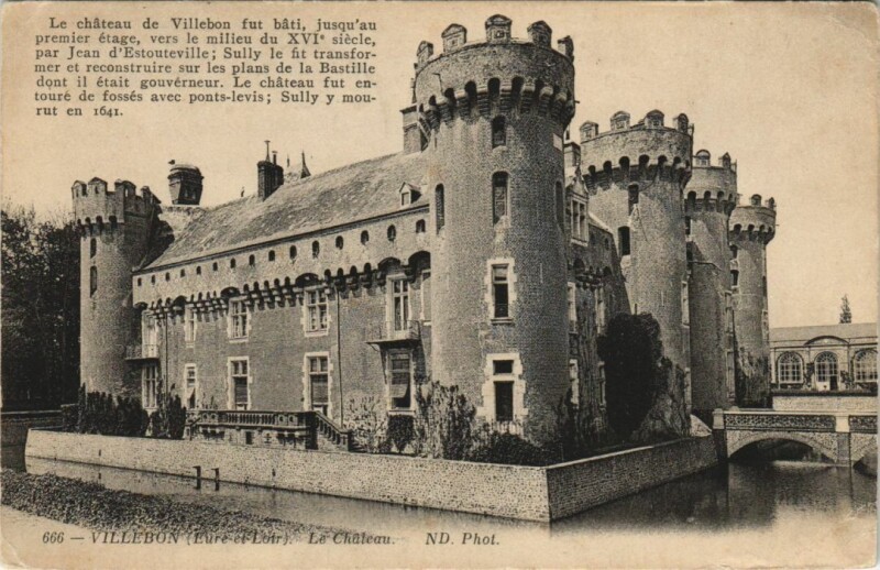Carte postale ancienne Villebon Le Chateau à Villebon