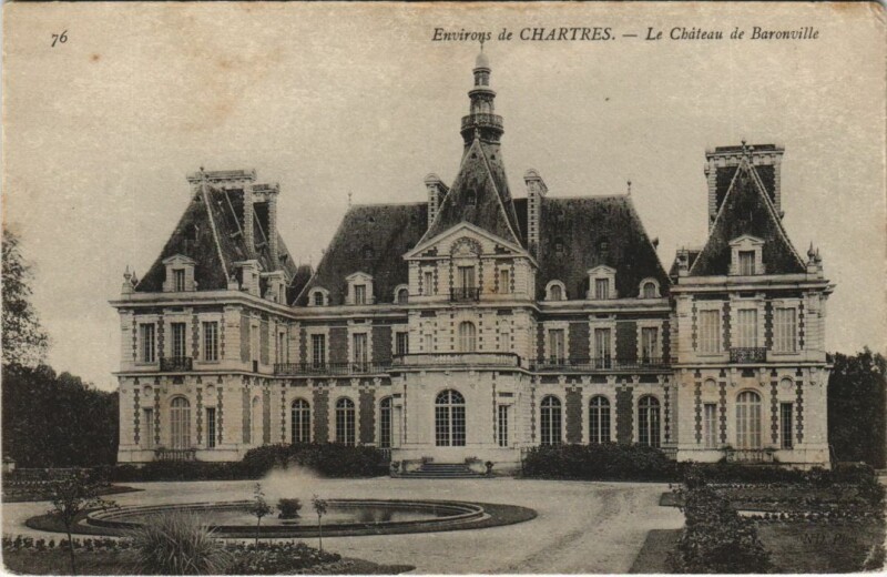 Carte postale ancienne Beville-le-Comte Le Chateau de Baronville - Environs de Chartres à Chartres