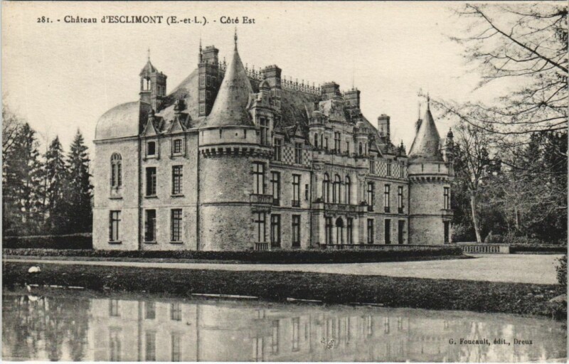 Carte postale ancienne Chateau d'Esclimont - Cote Est