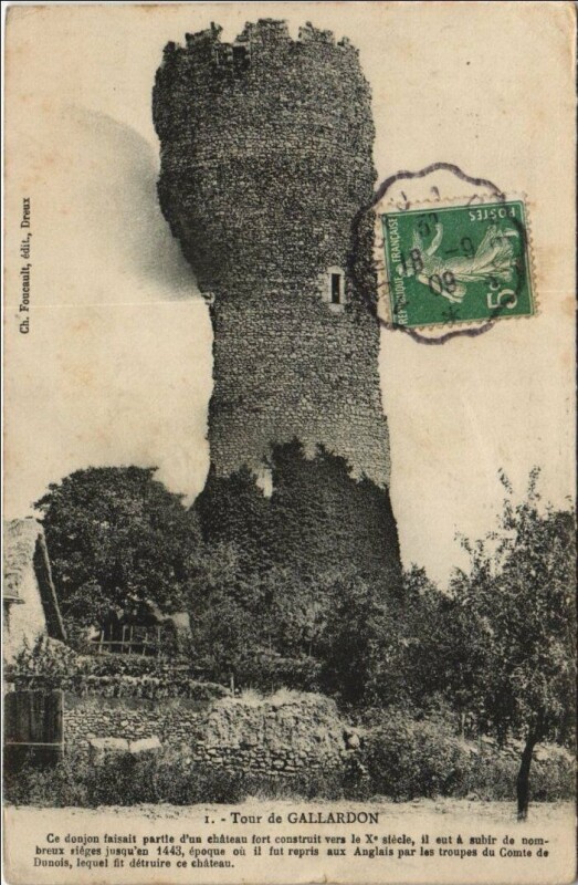 Carte postale ancienne Gallardon Tour de Gallardon à Gallardon
