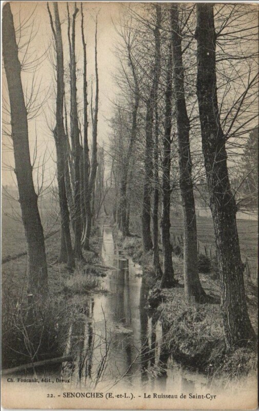 Carte postale ancienne Senonches Le Ruisseau de Saint-Cyr à Senonches