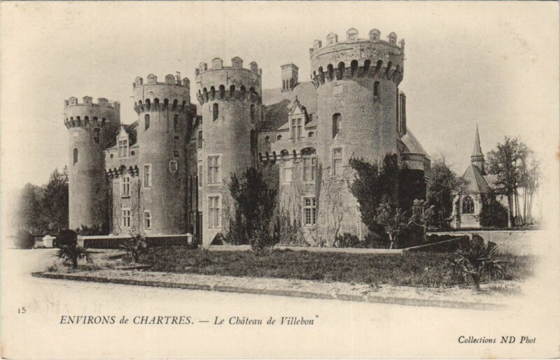 Carte postale ancienne Villebon Le Chateau à Villebon