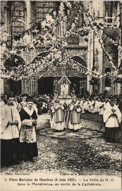 Carte postale ancienne Chartres Fetes Mariales France à Chartres