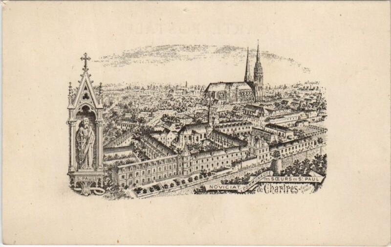 Carte postale ancienne Chartres Souvenir France à Chartres