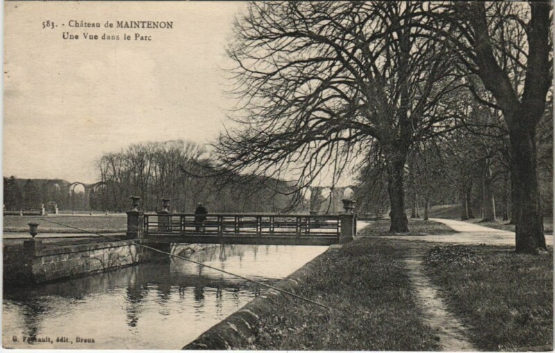 Carte postale ancienne Maintenon Une vue dans le Parc France à Maintenon