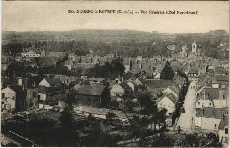 Carte postale ancienne Nogent-le-Rotrou Vue Generale France à Nogent-le-Rotrou