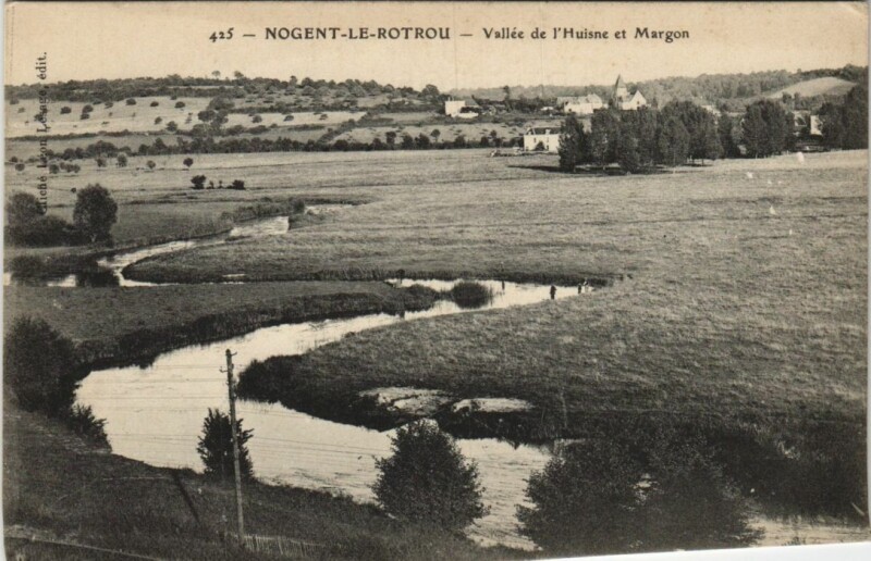 Carte postale ancienne Nogent-le-Rotrou Vallee de l'Huisne et Margon France à Nogent-le-Rotrou