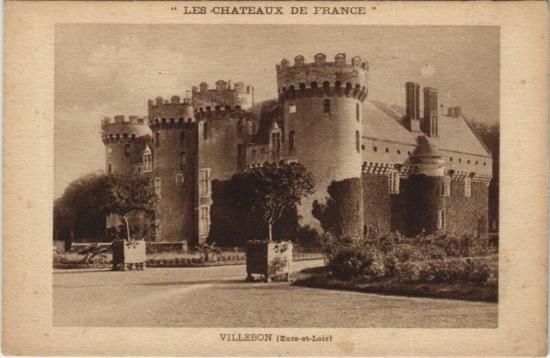 Carte postale ancienne Villebon Les Chateaux de France France à Villebon