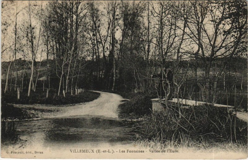 Carte postale ancienne Villemeux Les Fontaines France