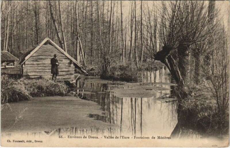 Carte postale ancienne Env.de Dreux Fontaines de Mezieres France à Dreux