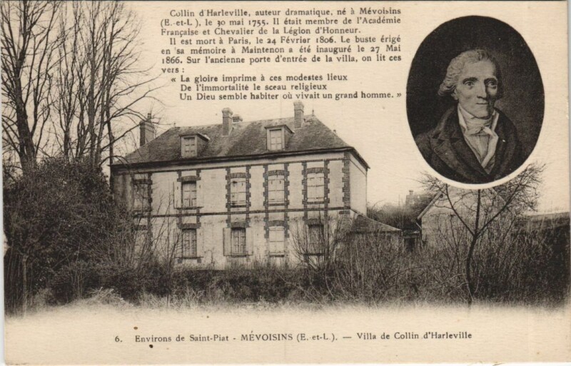 Carte postale ancienne Mevoisins Villa de Collin d'Harleville France