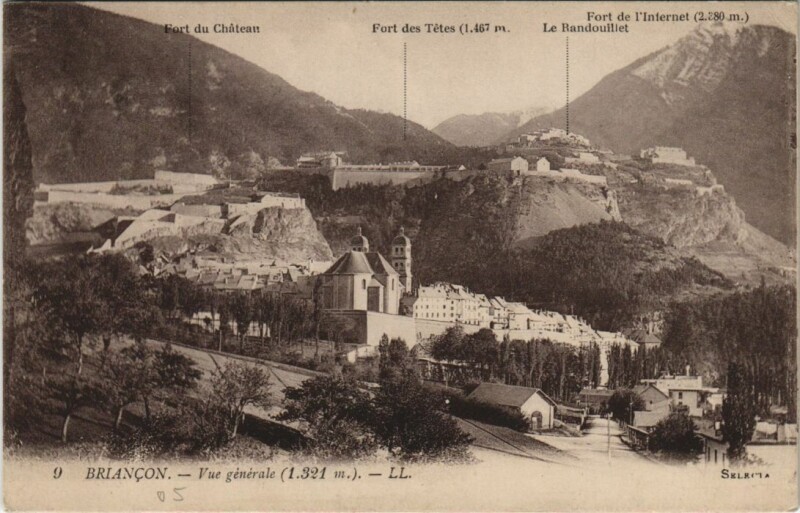 Carte postale ancienne Briancon Vue Generale France