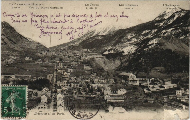 Carte postale ancienne Briancon et ses Forts France