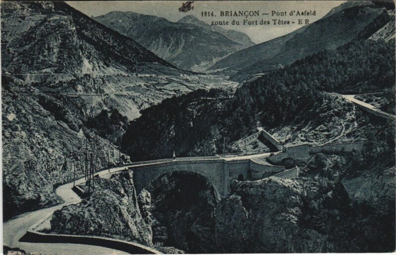 Carte postale ancienne Briancon Pont d'Asfeld France