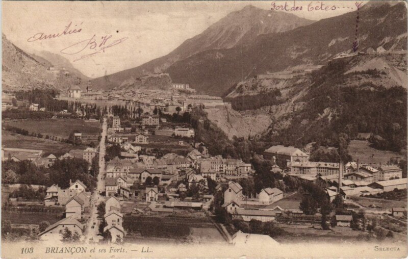 Carte postale ancienne Briancon et ses Forts France
