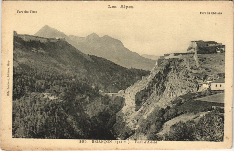 Carte postale ancienne Briancon Pont d'Asfeld France