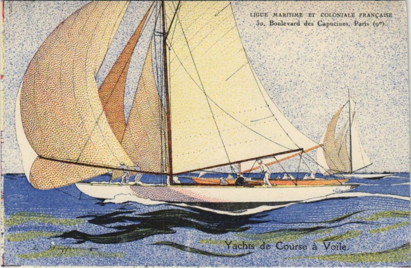 Carte postale ancienne Yachts de Course a Voile Ships