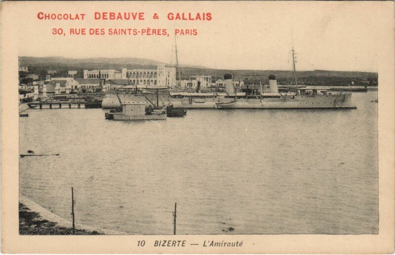 Carte postale ancienne Bizerte - L'Amiraute Ships