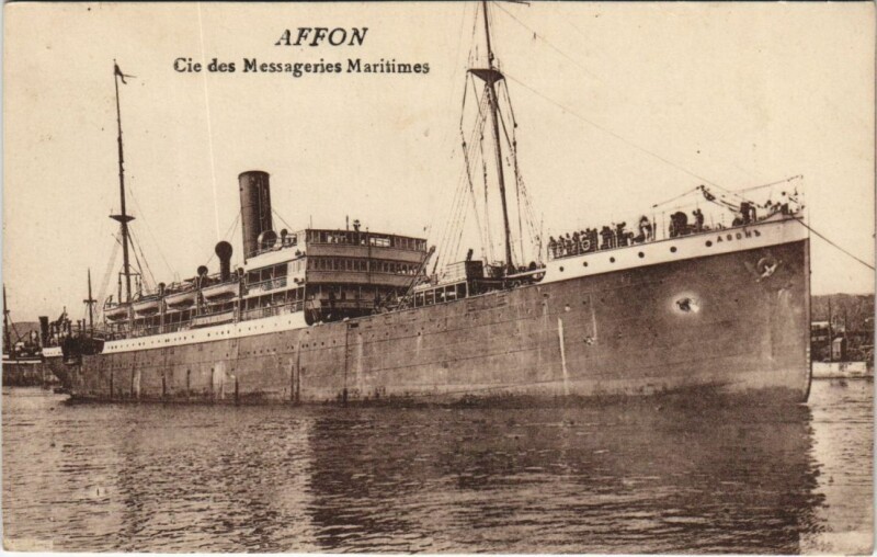 Carte postale ancienne Affon - Cie des Messageries Maritimes Ships