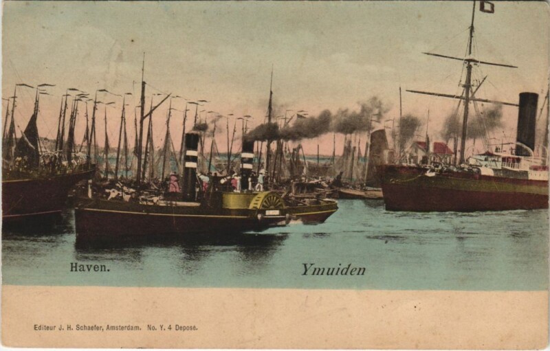Carte postale ancienne Ymuiden - Haven Ships
