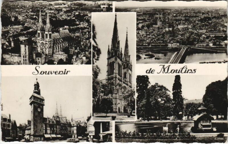 Carte postale ancienne Moulins souvenir à Moulins