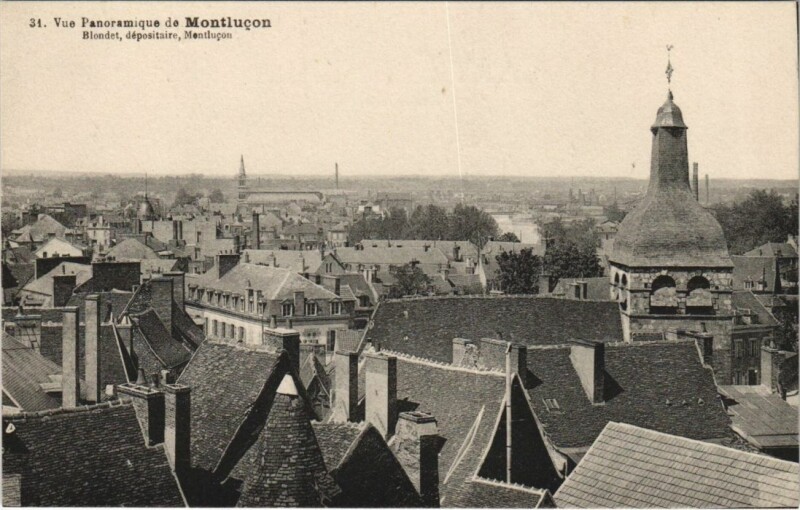 Carte postale ancienne Montlucon vue panoramique