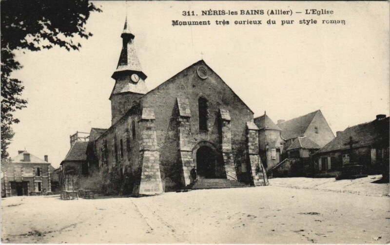 Carte postale ancienne Neris les Bains Eglise