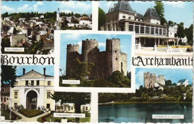 Carte postale ancienne Bourbon-l'Archambault souvenir à Bourbon-l'Archambault