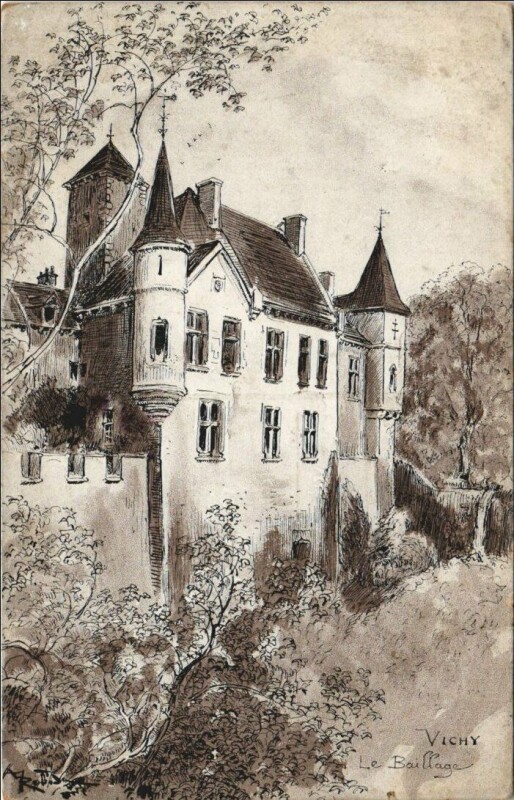 Carte postale ancienne Vichy Le Baillage à Vichy