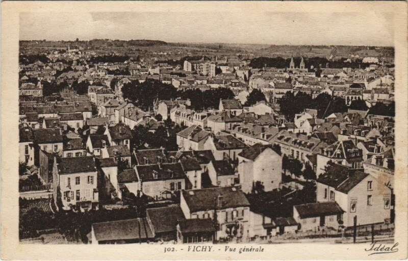 Carte postale ancienne Vichy vue generale à Vichy