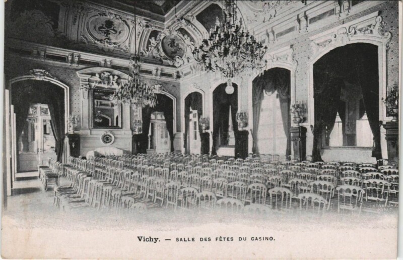 Carte postale ancienne Vichy Salle des Fetes du Casino à Vichy