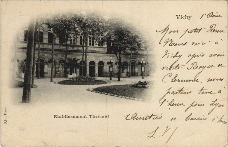 Carte postale ancienne Vichy Etablissement Thermal à Vichy