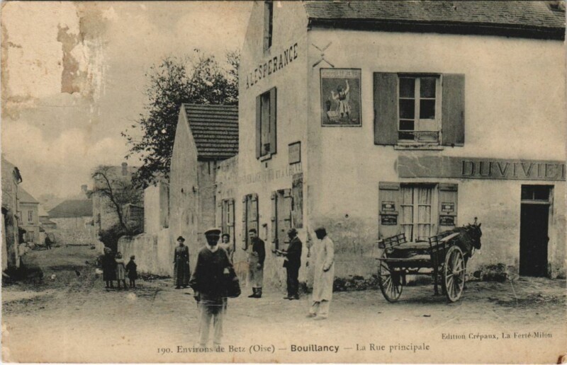 Carte postale ancienne Bouillancy La Rue Principale à Bouillancy