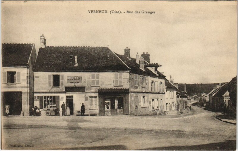 Carte postale ancienne Verneuil Rue des Granges