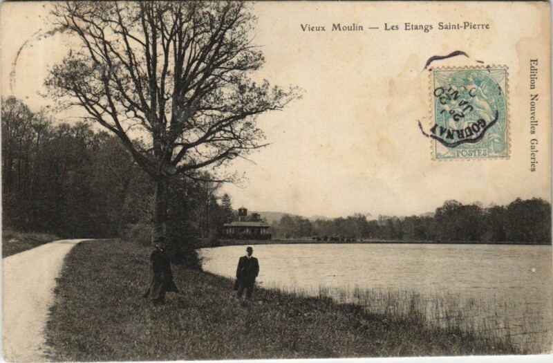 Carte postale ancienne Vieux-Moulin Les Etangs Saint-Pierre à Vieux-Moulin