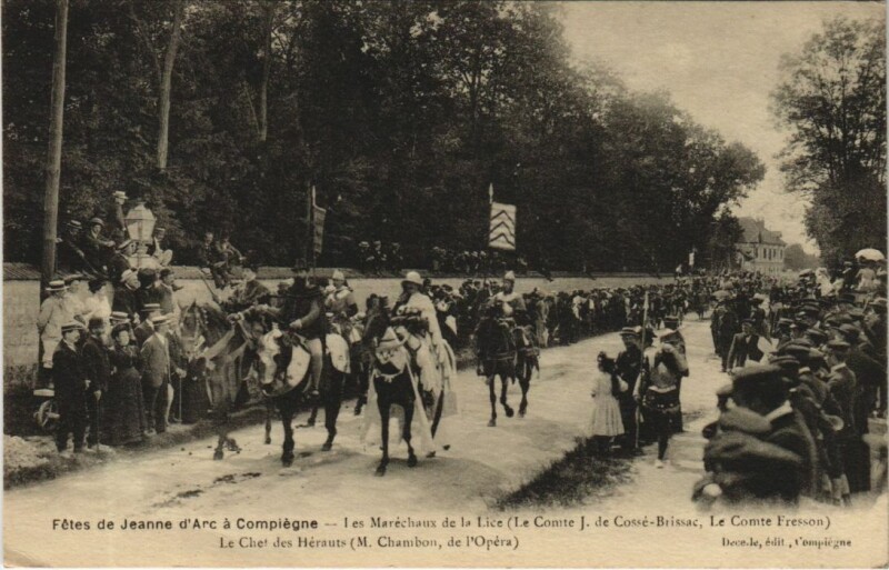 Carte postale ancienne Compiegne Fetes de Jeanne d'Arc - Les Marechaux de la Lice