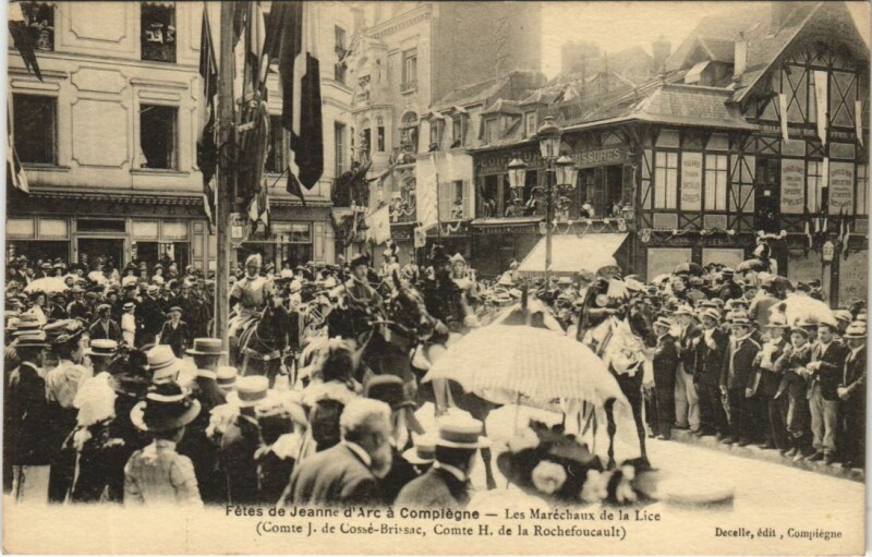 Carte postale ancienne Compiegne Fetes de Jeanne d'Arc - Les Marechaux de la Lice