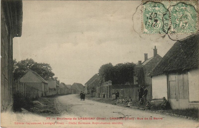 Carte postale ancienne Candor Rue de la Barre à Candor