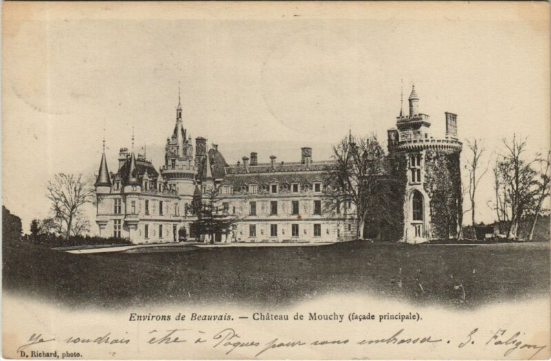 Carte postale ancienne Mouchy-le-Chatel Chateau de Mouchy - Environs de Beauvais à Beauvais