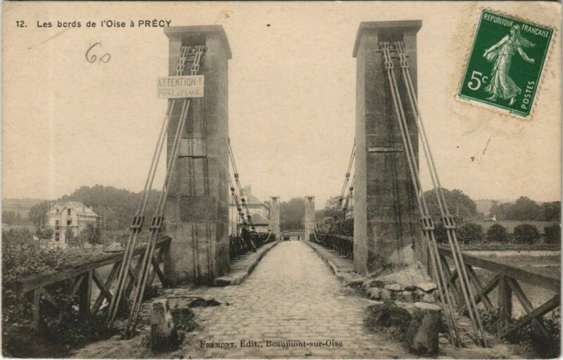 Carte postale ancienne Precy-sur-Oise Les Bords de l'Oise a Precy