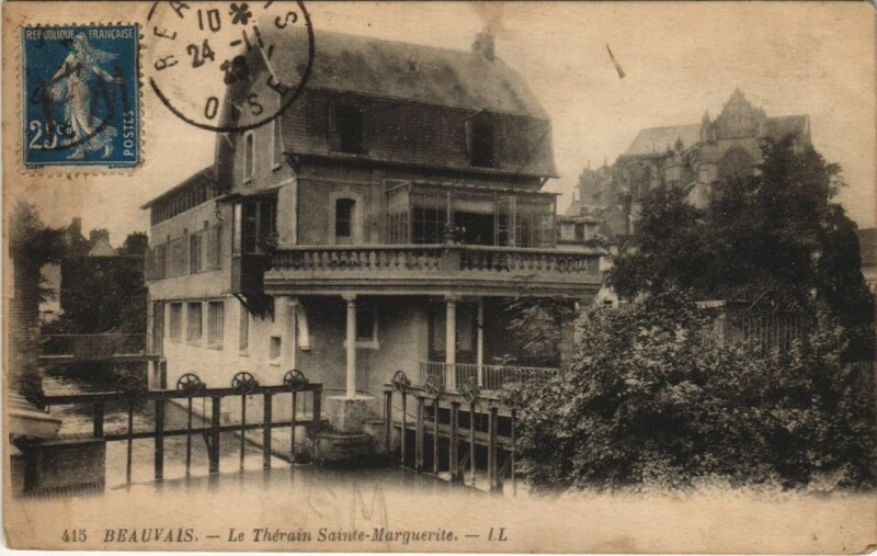 Carte postale ancienne Beauvais Le Therain Sainte-Marguerite à Beauvais