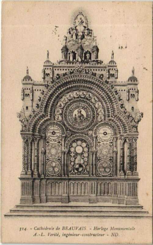 Carte postale ancienne Beauvais Cathedrale - Horloge Monumentale à Beauvais