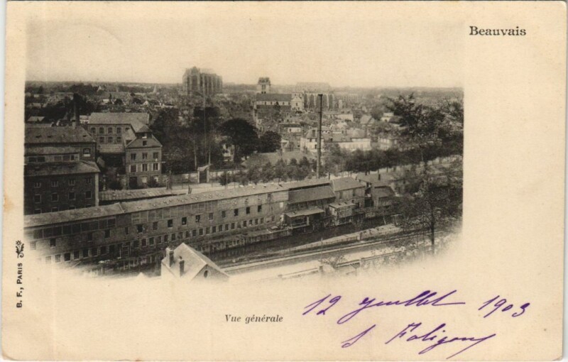 Carte postale ancienne Beauvais Vue Generale à Beauvais